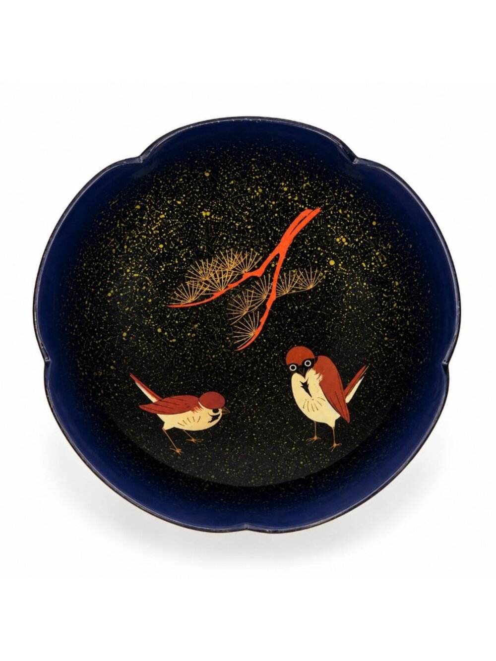 Lacquered Decorative Bowl Trinket Catchall Vintage Black Japanese Viking Import